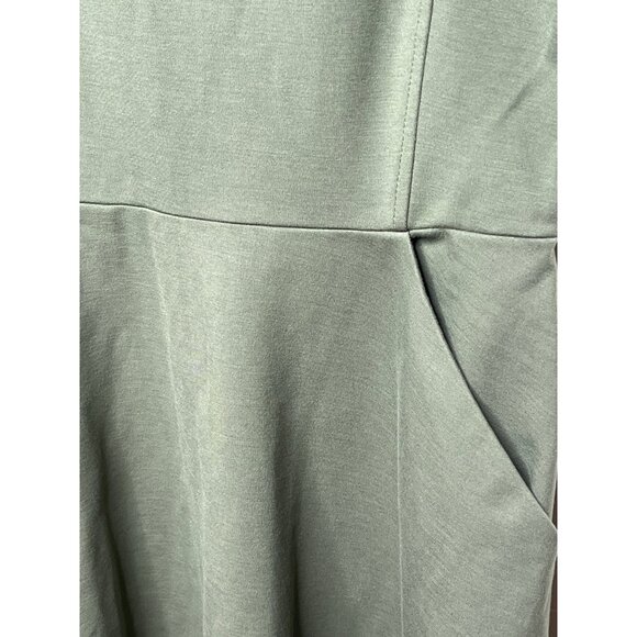 Banana Republic Green Sleeveless Fit & Flare Mini Dress Size 4 Small - Picture 6 of 7